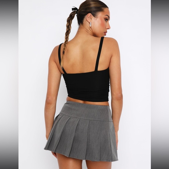 NWT White Fox Boutique gray mini skirt in size US XS - Picture 3 of 6